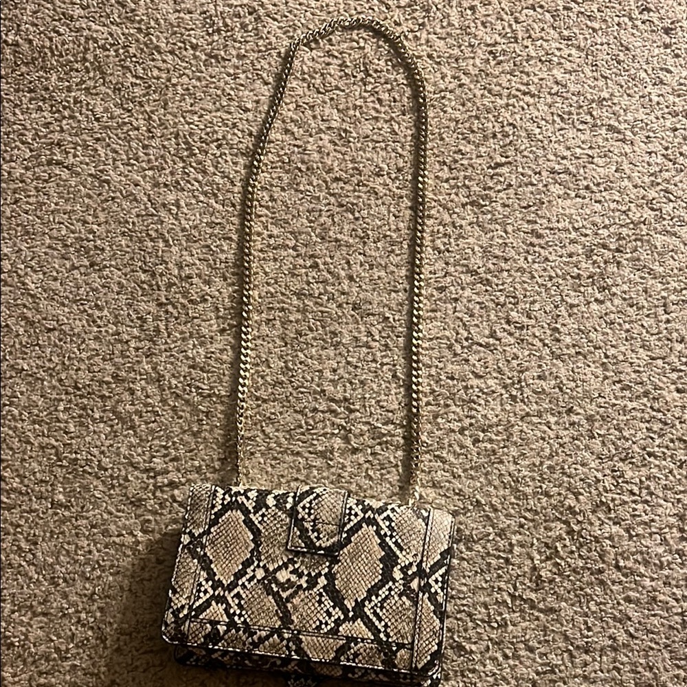 Express Gold and Brown Crossbody Bags with Elegant Textures - Picture 2 of 7